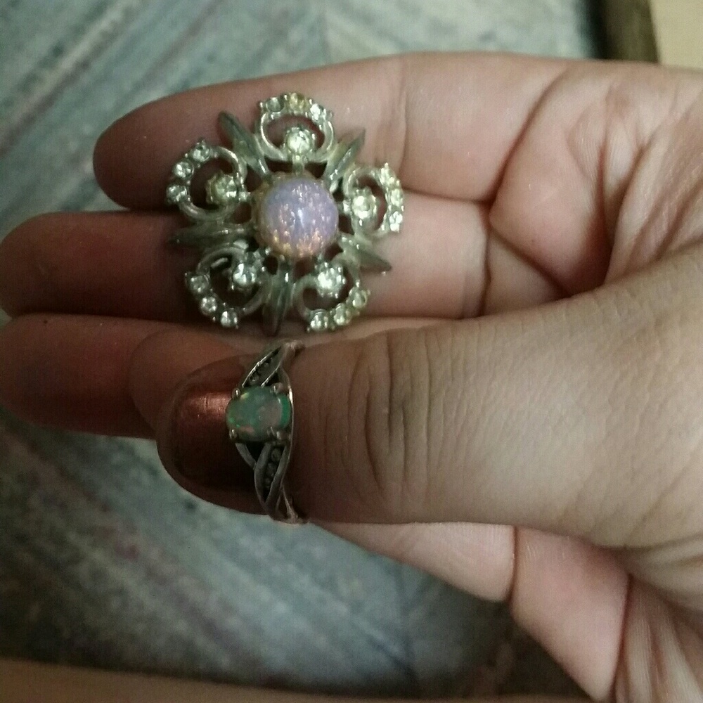 Opal ring&broach set